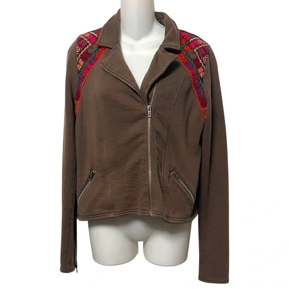 ECOTE Embroidered Southwest Moto Zip Jacket M - Picture 8 of 8